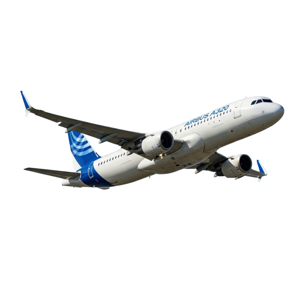 Avion de ligne commercial en vol PNG